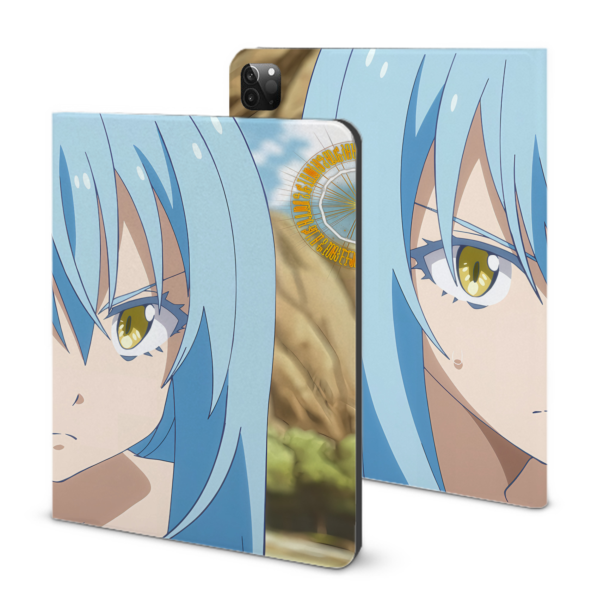 （画像用） 転スラ Regarding Reincarnated to Slime IPadケース ペンホルダー付き ブックスタイルデザイン